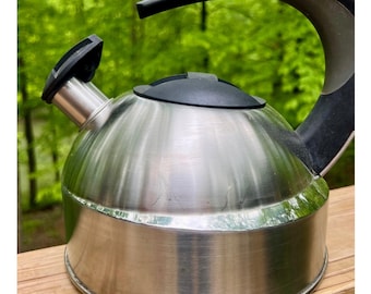 Vintage Chantal Stainless Steel Whistling Tea Kettle - 1.7 Qt Stovetop Teapot