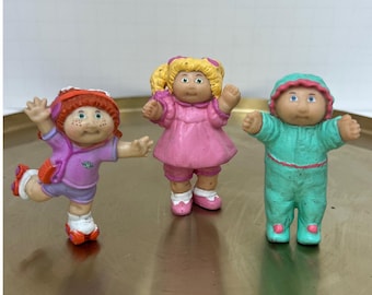 Vintage Cabbage Patch PVC-figuur voor kinderen Veel 3 speelgoedbeeldjes jaren 80