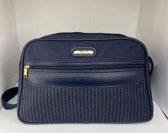 Bolsa de gimnasio Jaguar Navy de 16" para fin de semana, con un solo compartimento, estilo vintage.