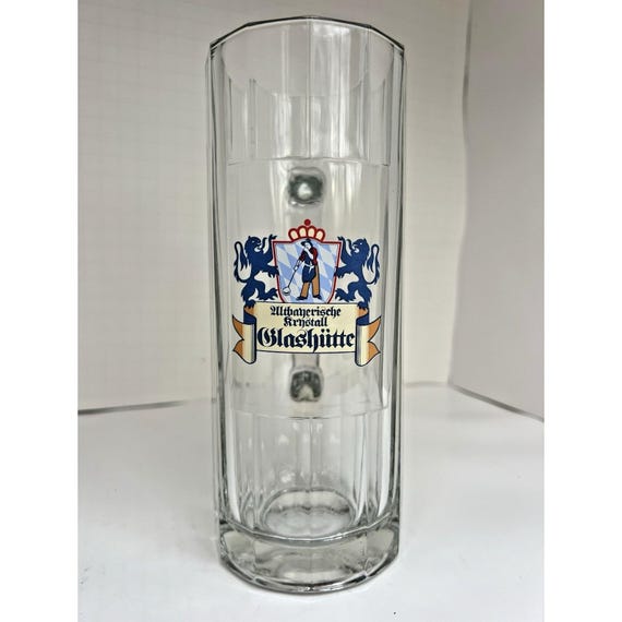 Vintage German Beer Glass Stein SOHM 0.5L Heavy Ribbed Pilsner Mug With Handle