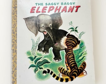 Hangende loshangende olifant door Kathryn Jackson (1975, harde kaft en boek)