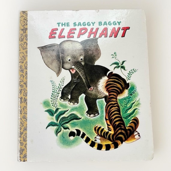 Saggy Baggy Elephant by Kathryn Jackson (1975, Hardcover And Book)