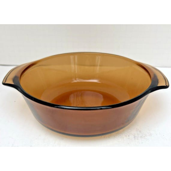 Vintage Fire King 436 1 Qt Amber Glass Casserole Dish Anchor Hocking No Lid