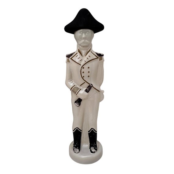 Style Soldier Decanter Ceramic Revolutionary War Theme Large