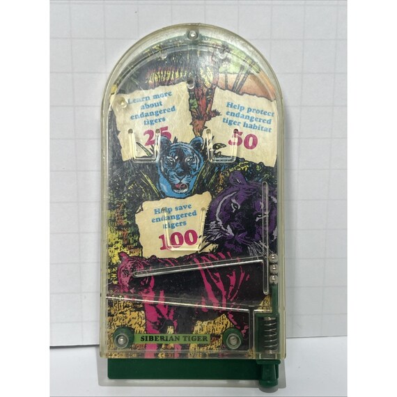 1993 Wendy's Pinball Endangered Siberian Tigers Toy Tested Works