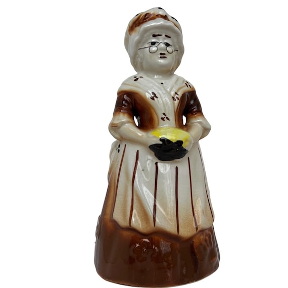 Vintage "Old Mother Hubbard" Granny Ceramic Planter Kitchen Utensil Holder