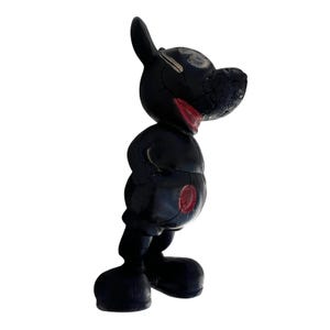 Rare 1930s Seiberling Latex Mickey Mouse Figure Vintage Disneyana Folk Art Decor image 3