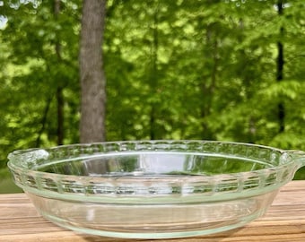 Teglia per torte Pyrex Corning con bordo smerlato, in vetro trasparente, 25 cm (229 pollici)