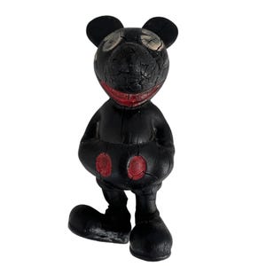 Rare 1930s Seiberling Latex Mickey Mouse Figure Vintage Disneyana Folk Art Decor image 1
