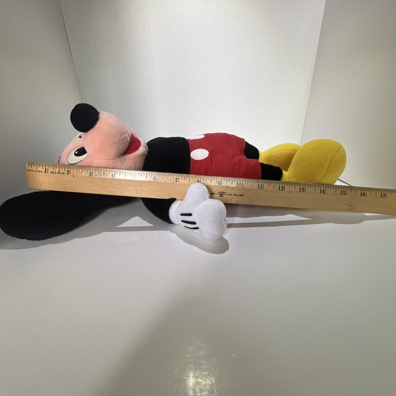 Pluszowa Myszka Miki z lat 70. i 80. XX wieku, Walt Disney World, Disneyland, 10 cali zdjęcie 7