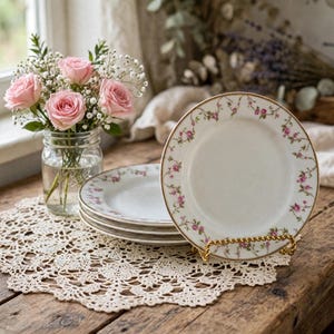 Limoges French Pink Flower China - Etsy