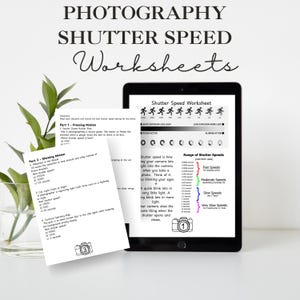 シャッタースピード写真撮影ワークシート｜カメラ設定練習｜写真教室｜デジタルダウンロード
