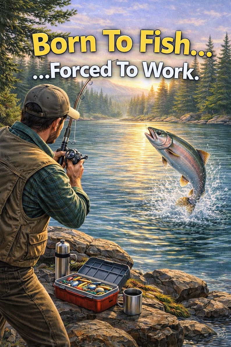 Funny Fishing Birthday Card – Printable 5x7 – Instant Download ...