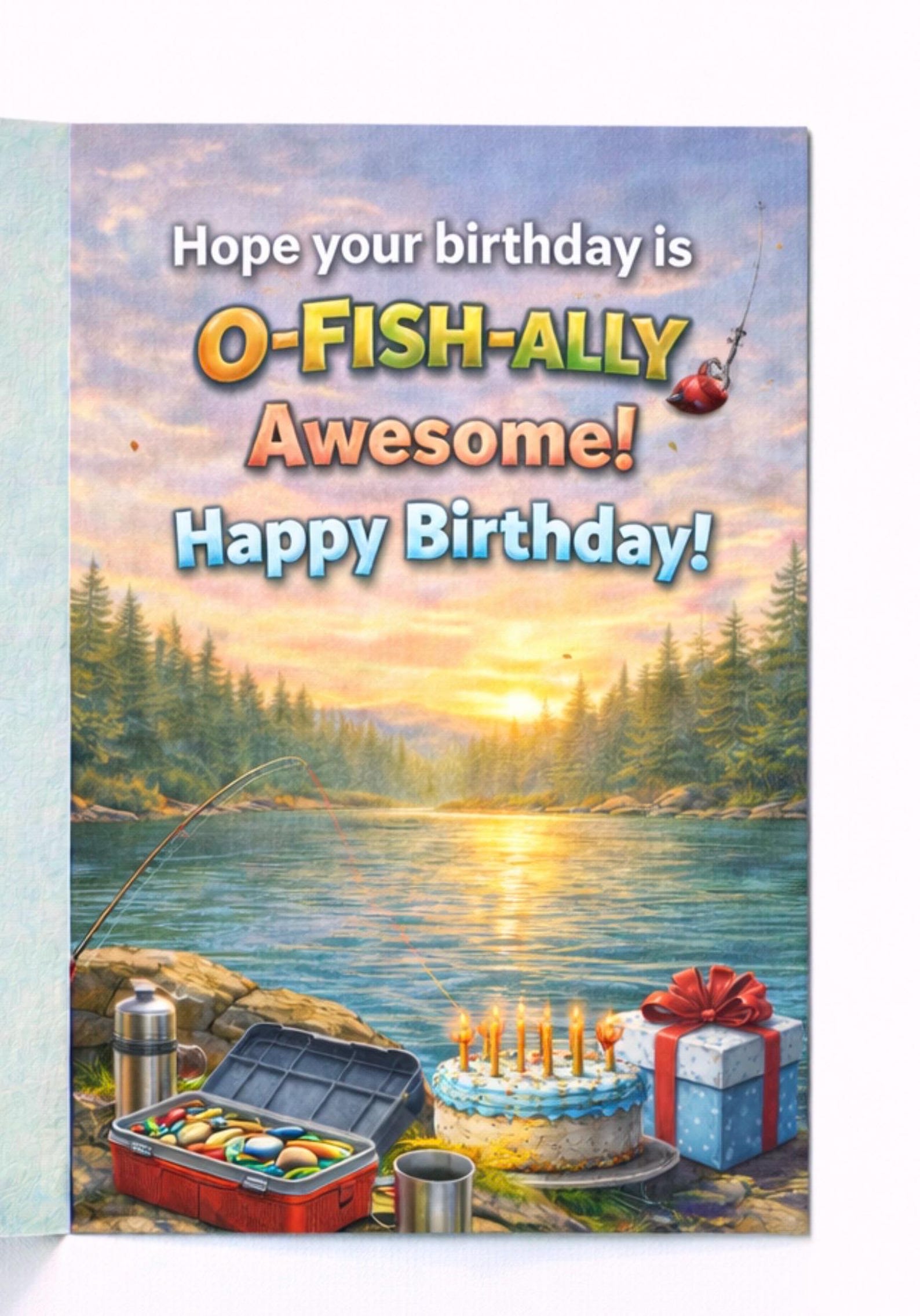 Funny Fishing Birthday Card – Printable 5x7 – Instant Download ...