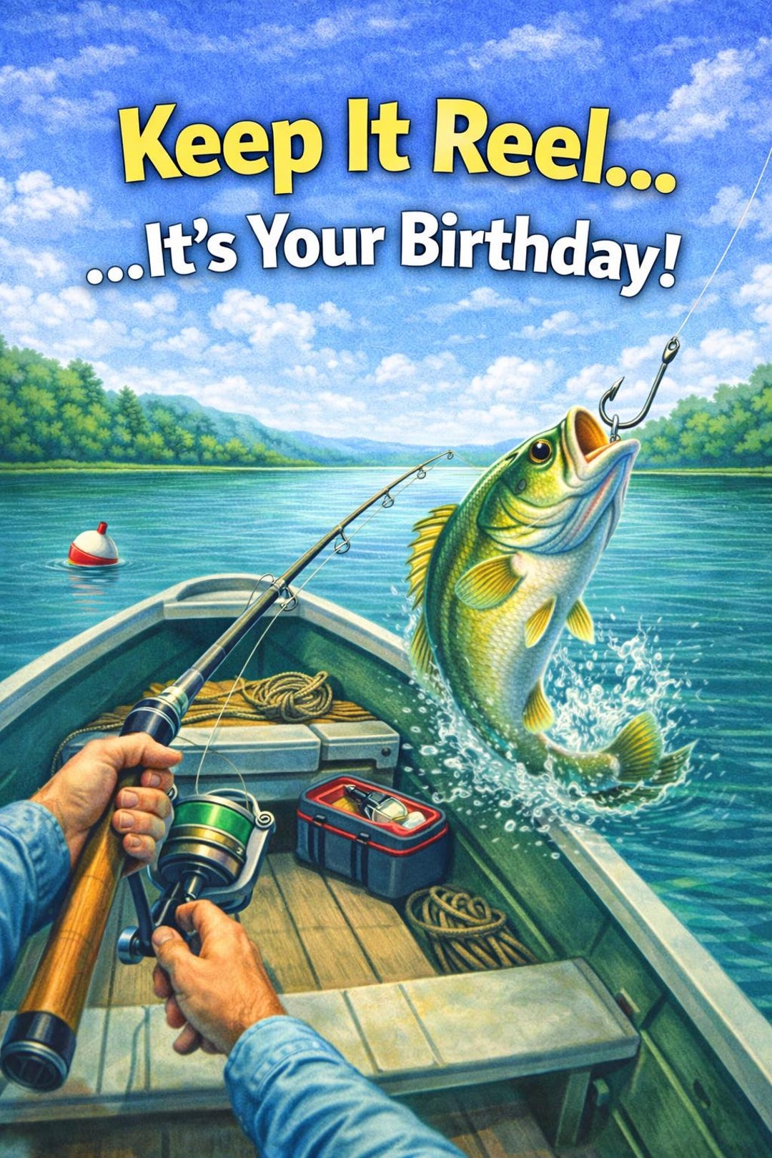 Funny Fishing Birthday Card – Printable 5x7 – Instant Download ...
