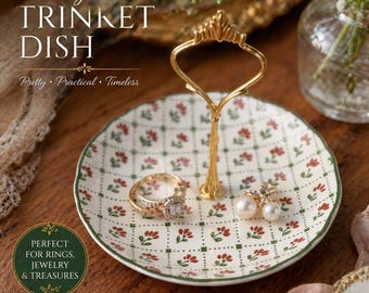 Vintage Floral Trinket Dish | Repurposed Johnson Brothers Montpellier Saucer | Catch-all Tray for Rings & Jewelry