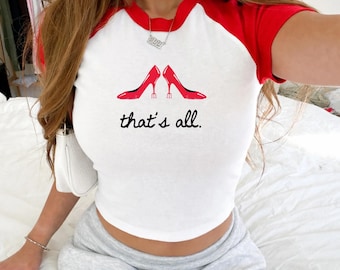 Devil Wears Shirt Thats All Crop Top Everyone Wants This Baby Top Miranda Tank Top Andrea Fashion Movie Fan Raglan Red Stiletto Movie Top