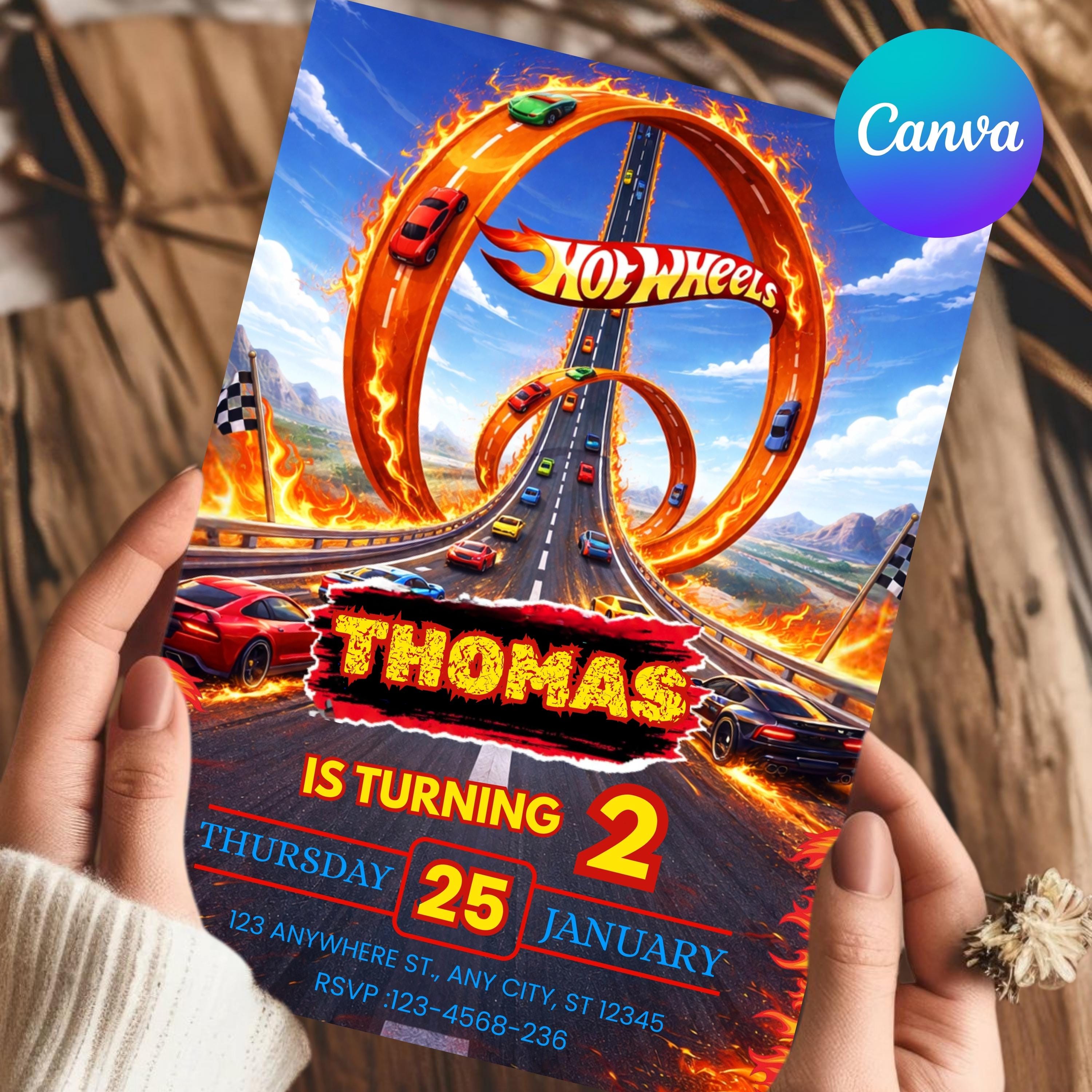 Hot Wheels Birthday Card - Etsy UK