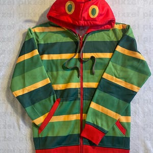 Larvjacka | Handgjord design | Gröna ränder | Nyckfull tweed | Nyckfull | Hungrig larv bild 1
