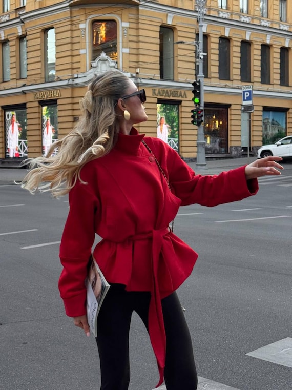 Women's Suede Trench Coat Belted Lined Oversized Long Outerwear Luxury Casual Classic Button Front Workwear Everyday Jacket Fashion Timeless
