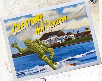 Giclee Fine Art Print of ‘Creature from Hove Lagoon’