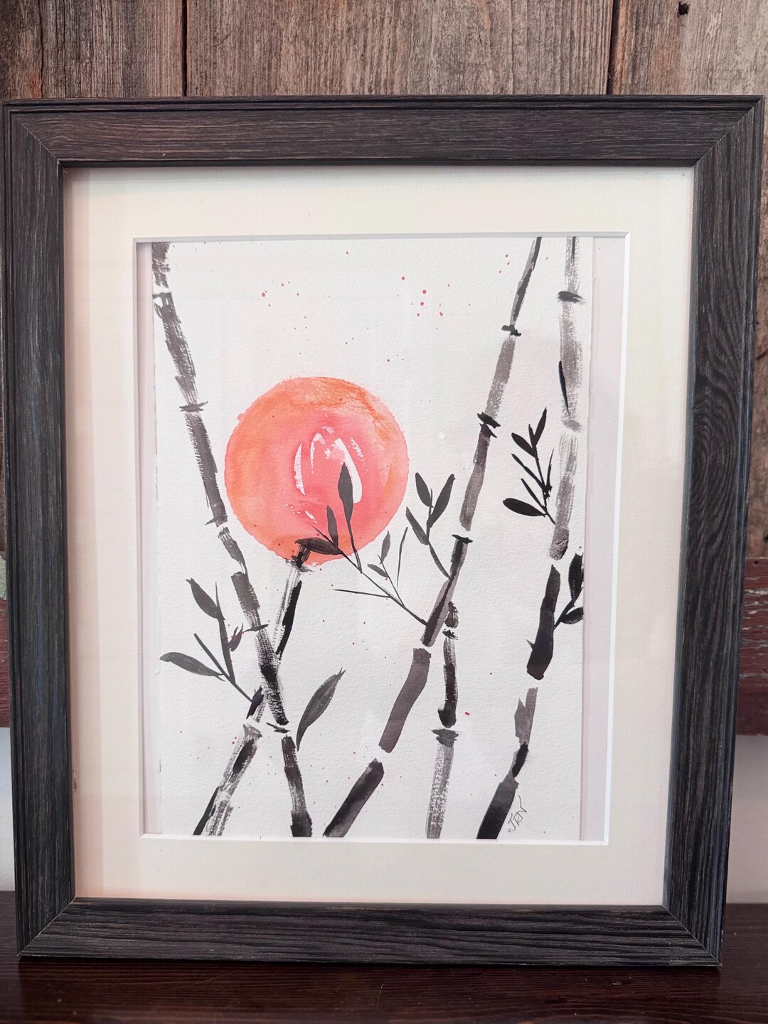 Modern Whimsy Asian Inspired Bamboo Watercolor - Etsy
