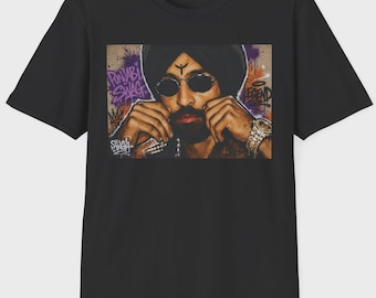 Diljit Dosanjh Aura-graffiti-T-shirt – zwart