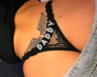 Custom Name Thong Personalised Thong Name G-Strings Crystal Letters Anniversary Gifts