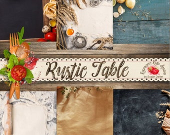 Rustic Table Scene Papers