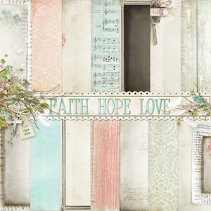 Faith Hope Love Paper Set