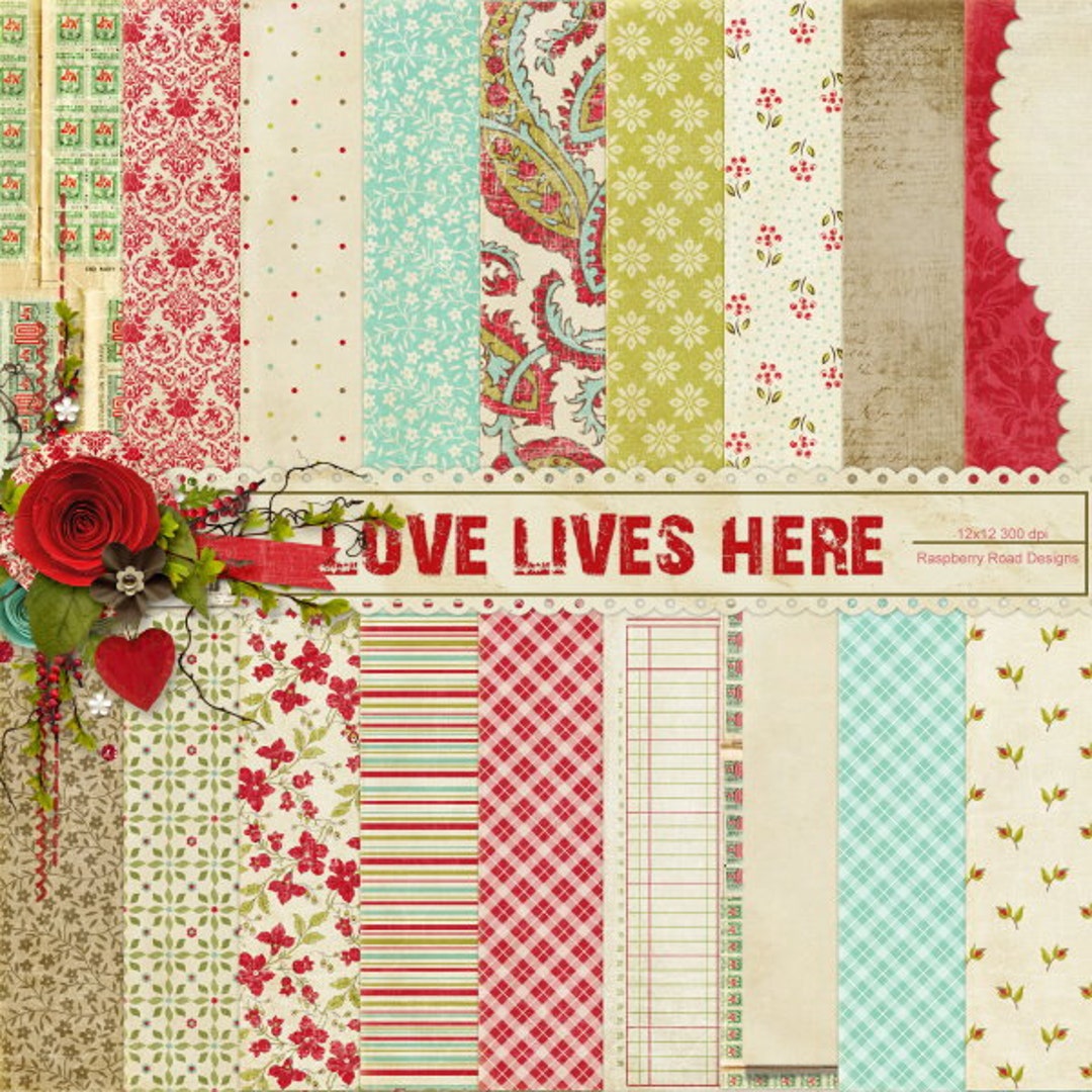 Love Lives Here Paper Set - Etsy