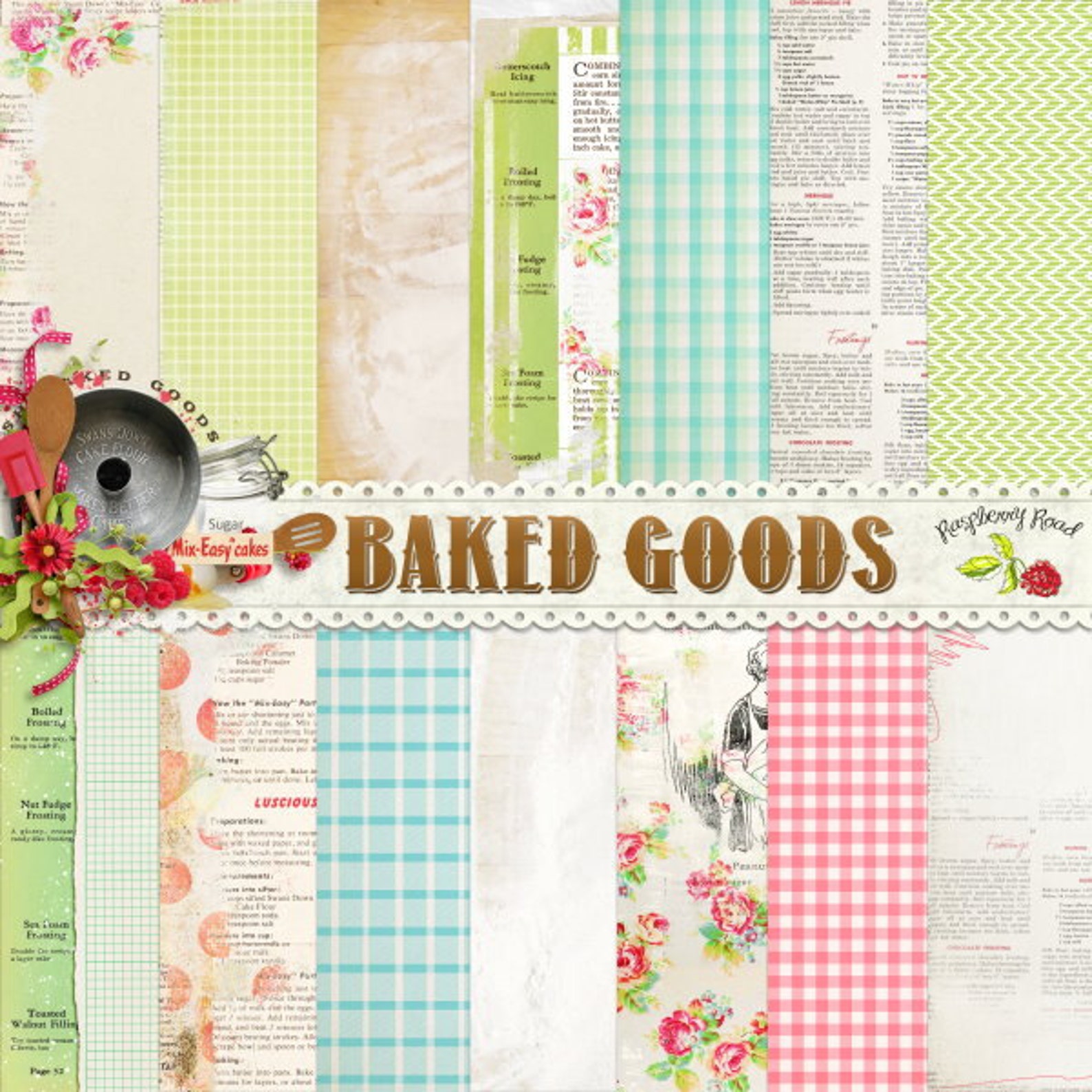 Baked Goods Papers Etsy