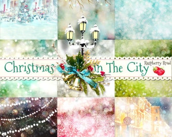 Christmas In The City Bokeh Paper Set