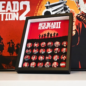 RDR2 24-Character Cabochon Display Frame Set | Magnetic | 25mm (2.5cm) Each | Gift-Ready Collectible Decor