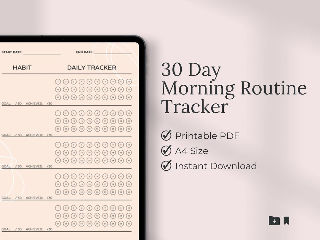 Morning Routine Tracker Printable – Daily Routine Planner PDF - Etsy
