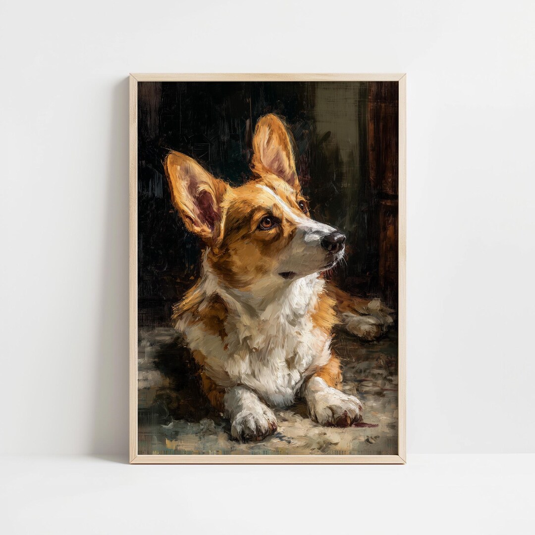 Corgi Portrait Print Pembroke Dog Wall Art Home Decor *unframed* - Etsy
