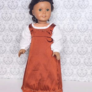 Regency dress, fits 18 inch dolls, historical clothing, doll dress