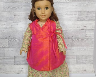 Regency dress, fits 18 inch dolls, historical clothing, doll dress, jacket