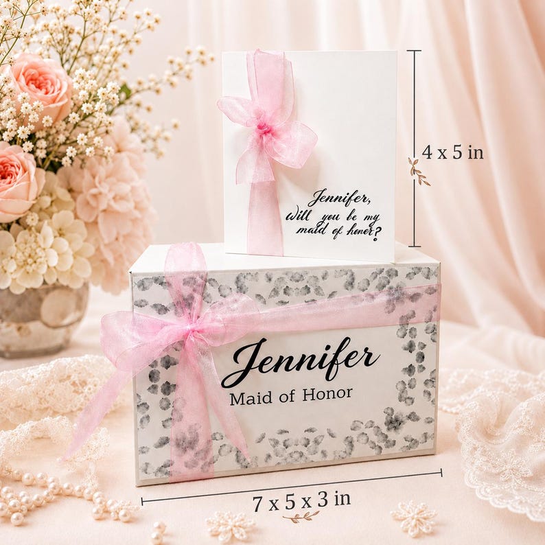 Bridesmaid Proposal Gift Box: Personalized Bridal Party Thank You Gift ...