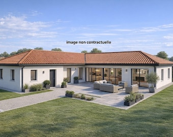 Modern single-story villa with 3 bedrooms, 120m2 | PDF download link