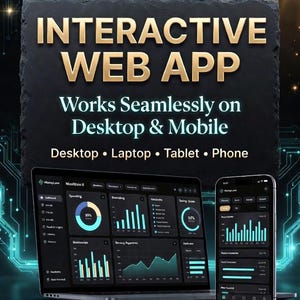 May include: An advertisement for "The News Bakery" featuring an interactive web app. The image shows a laptop and a smartphone displaying data visualizations. Text on the image reads "Works Seamlessly on Desktop & Mobile."