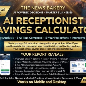 AI RECEPTIONIST Savings Calculator | True Cost Analysis vs AI | 3-Tier Comparison + 5-Year Projections