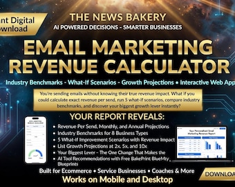 Email Marketing REVENUE Calculator | Interactive List Size + ROI Projections | What-If Scenarios for Small Business