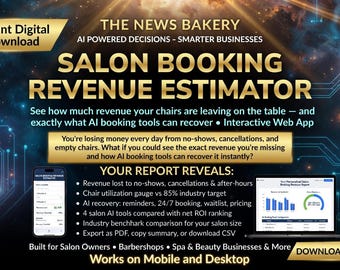 Salon Booking Revenue Estimator | AI Booking ROI Calculator | INTERACTIVE Web App for Salons & Spas