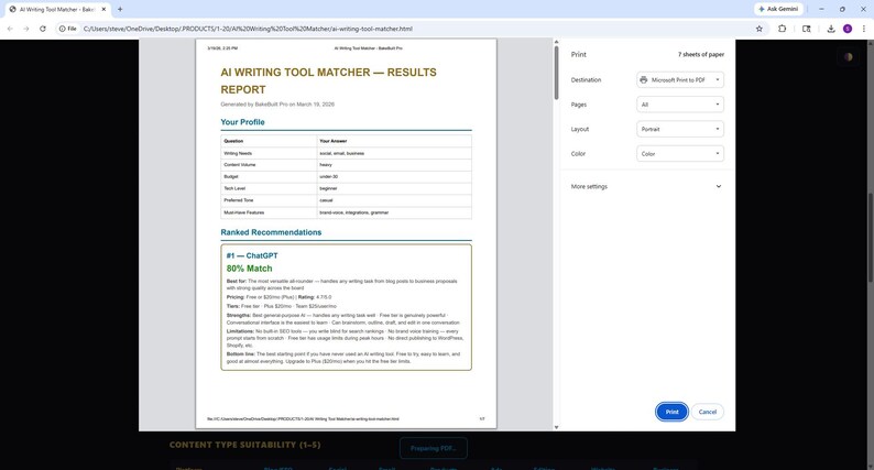AI WRITING Tool Matcher for Small Business Owners — Stop Staring at a Blank Page — Web App (Digital Download) image 19