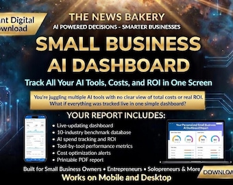Small Business AI DASHBOARD — Track Revenue, Costs, ROI on One Screen, Live Business Metrics