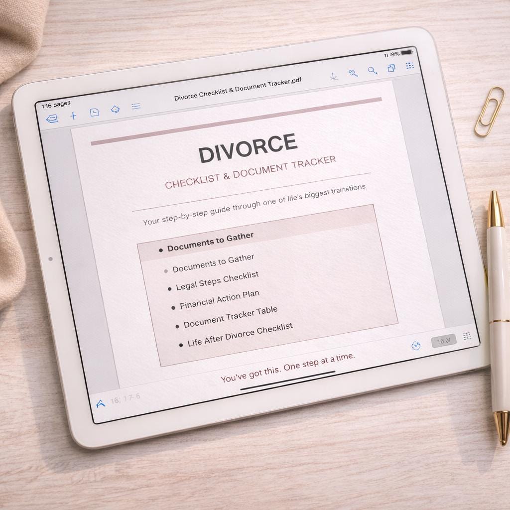 Simple Divorce Checklist.pdf Divorce Checklist Printable PDF | Divorce Document Tracker | Legal ...