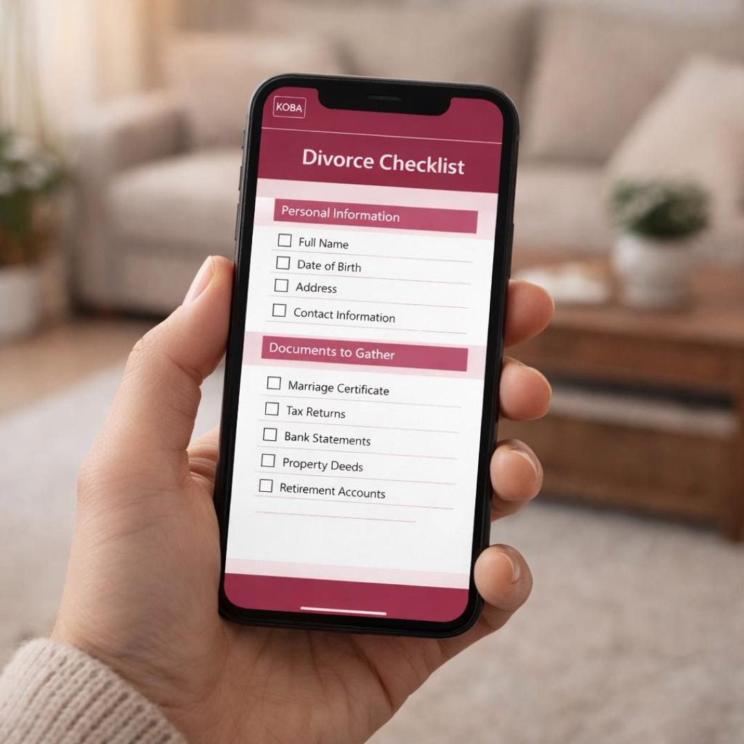 Simple Divorce Checklist.pdf Divorce Checklist Fillable Interactive PDF | Click Checkboxes | Type on ...