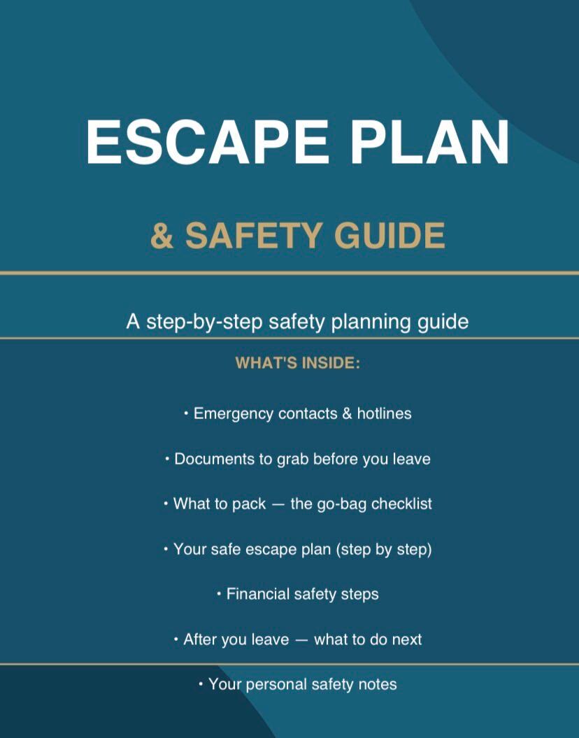 Escape Plan & Safety Guide | Domestic Abuse Safety Plan Printable ...