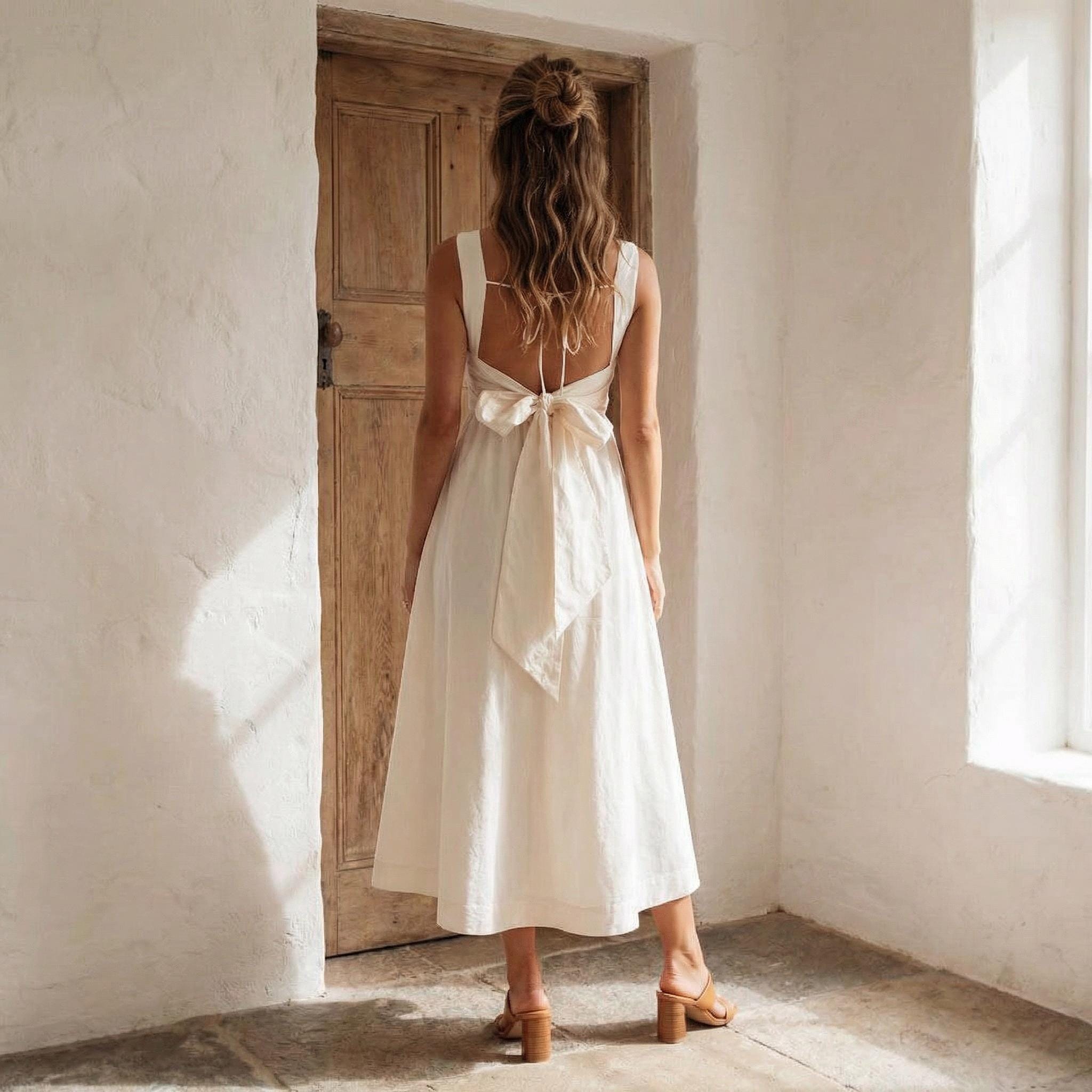 full skirt midi dress wedding guest Plus Size V-neck Satin Ruffled Midi Wedding Guest Dress